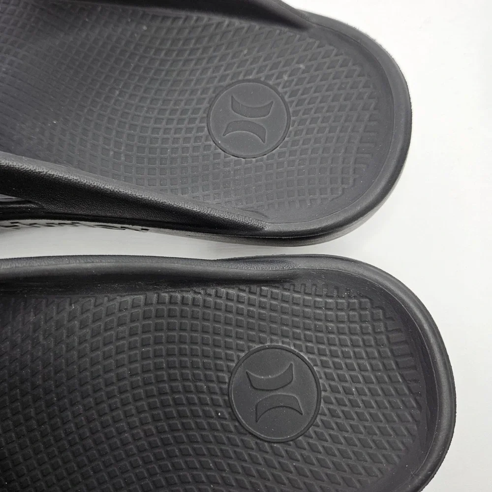 Under Armour Hurley Black Flip Flops Mens Size 9‎ Heel To Toe 11.5